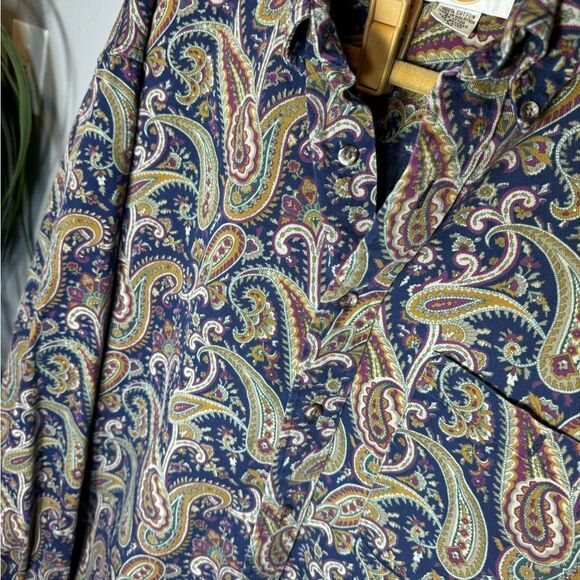 Vintage Paisley AOP Button Up Shirt - Picture 4 of 6